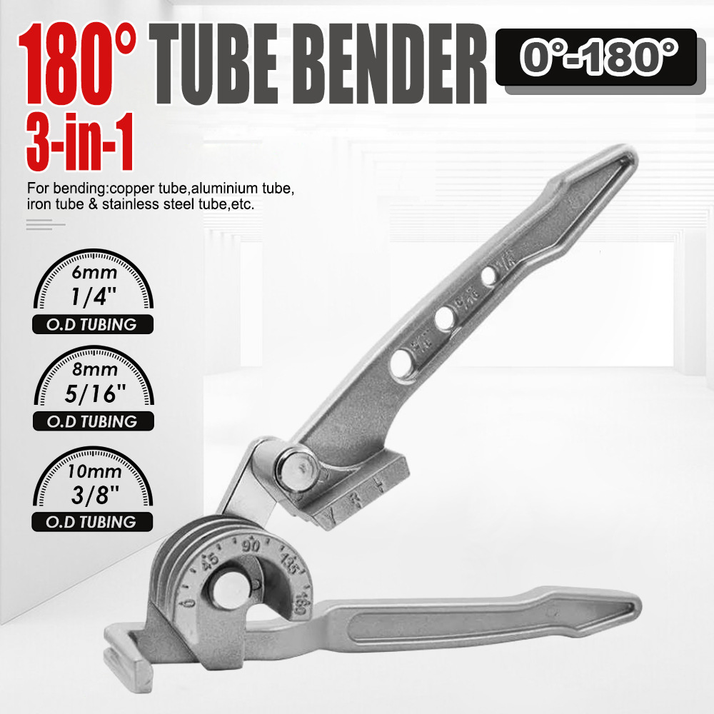 Manual Pipe Tube Bender 3/8 To 1 Inch - チューブベンダー 3 in 1 手動チューブ曲げ工具 1/4、5/16、3/8インチ