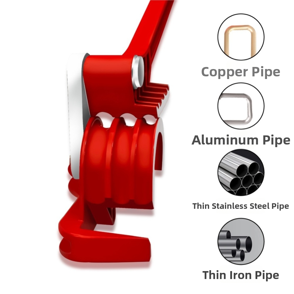 Manual Pipe Tube Bender 3/8 To 1 Inch - 26×19.5×6cm 3-in-1手動チューブベンダー 1/4、5/16、3/8インチの銅・アルミACパイプ修理工具 180度曲げハンドツール