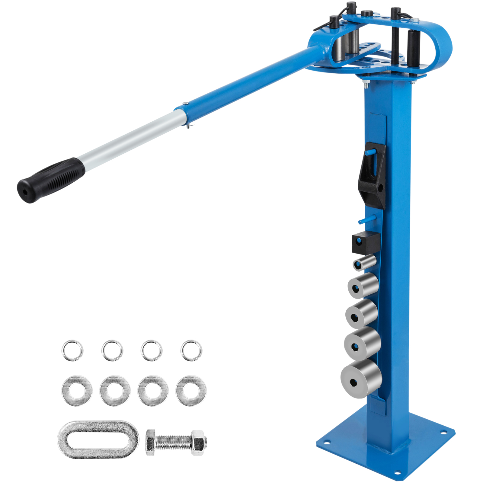 Manual Pipe Tube Bender 3/8 To 1 Inch - VEVOR YP-38 床置き型 チューブベンダー（7種類のダイ付き）、多機能、44インチ伸縮式ゴム製ハンドル、銅・鋼管用