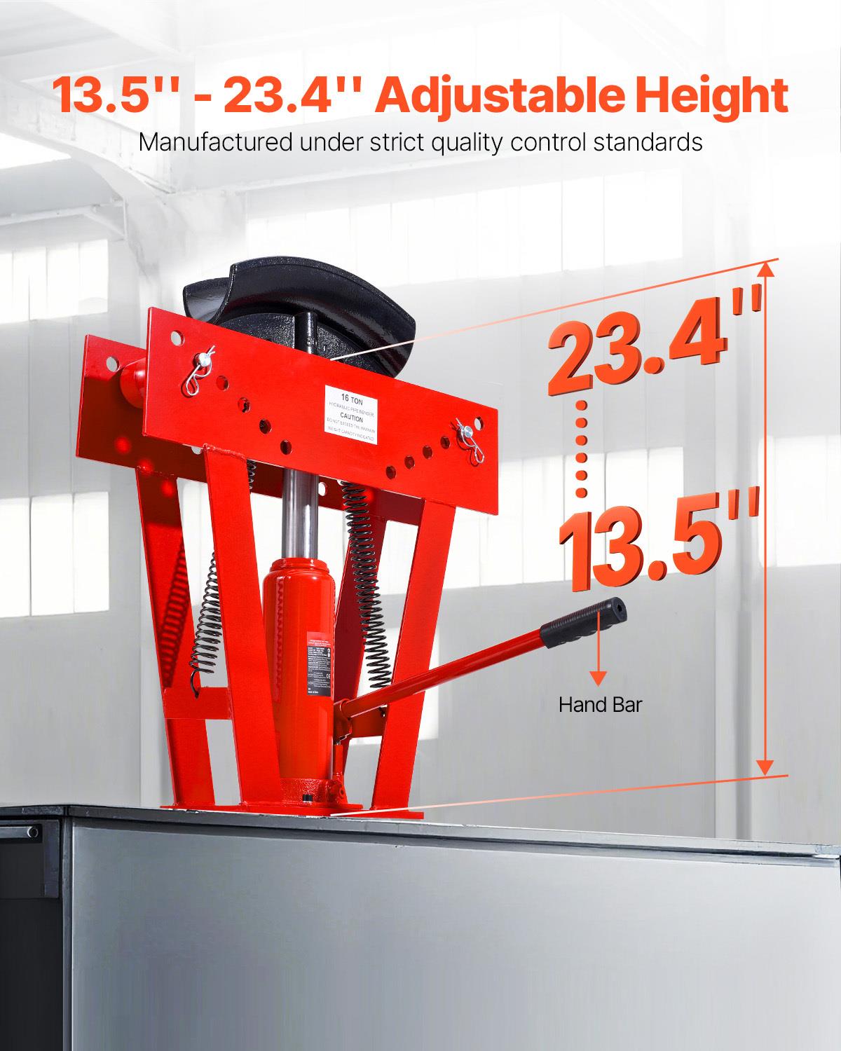 油圧式パイプベンダー 16トン 手動式 銅製排気管曲げ機 8 - Manual Pipe Tube Bender 3/8 To 1 Inch のレビューと価格