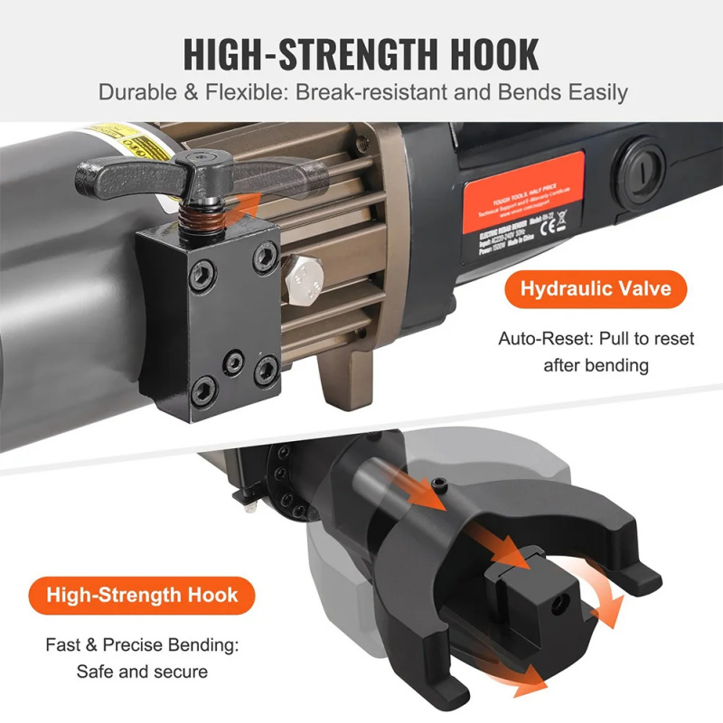 効率的な1500W電動油圧エンジン搭載ポータブル鉄筋ベンダー - Rebar Bender Electric Portable 25Mm のレビューと価格