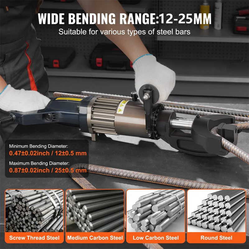 効率的な1500W電動油圧エンジン搭載ポータブル鉄筋ベンダー - Rebar Bender Electric Portable 25Mm のレビューと価格
