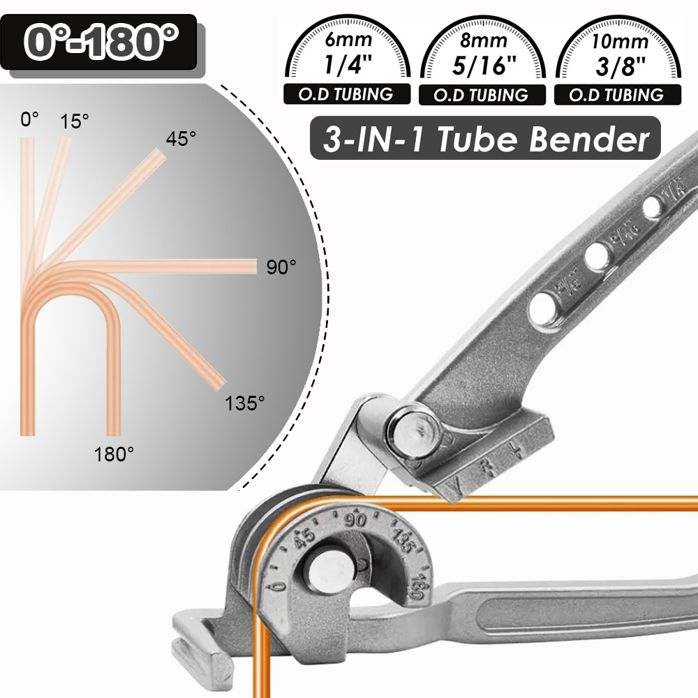 チューブベンダー 3 in 1 手動チューブ曲げ工具 1/4 - Manual Pipe Tube Bender 3/8 To 1 Inch のレビューと価格