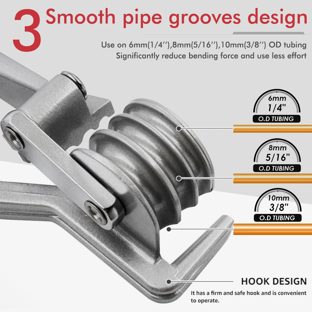 チューブベンダー 3 in 1 手動チューブ曲げ工具 1/4 - Manual Pipe Tube Bender 3/8 To 1 Inch のレビューと価格